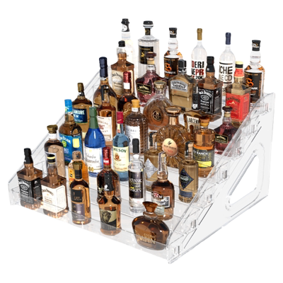 阶梯小酒架亚克力迷你洋酒展示架