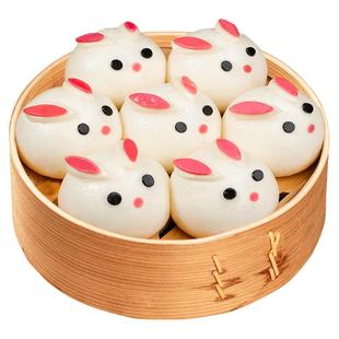 小兔子玉兔卡通包豆沙夹心小包子馒头营养早餐速冻面点食品半成品