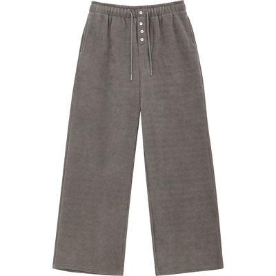 加绒休闲裤梨型高腰显瘦雪尼尔裤