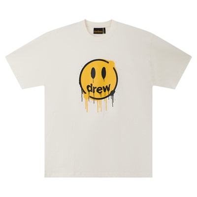 drewhouse纯棉泼墨笑脸T恤