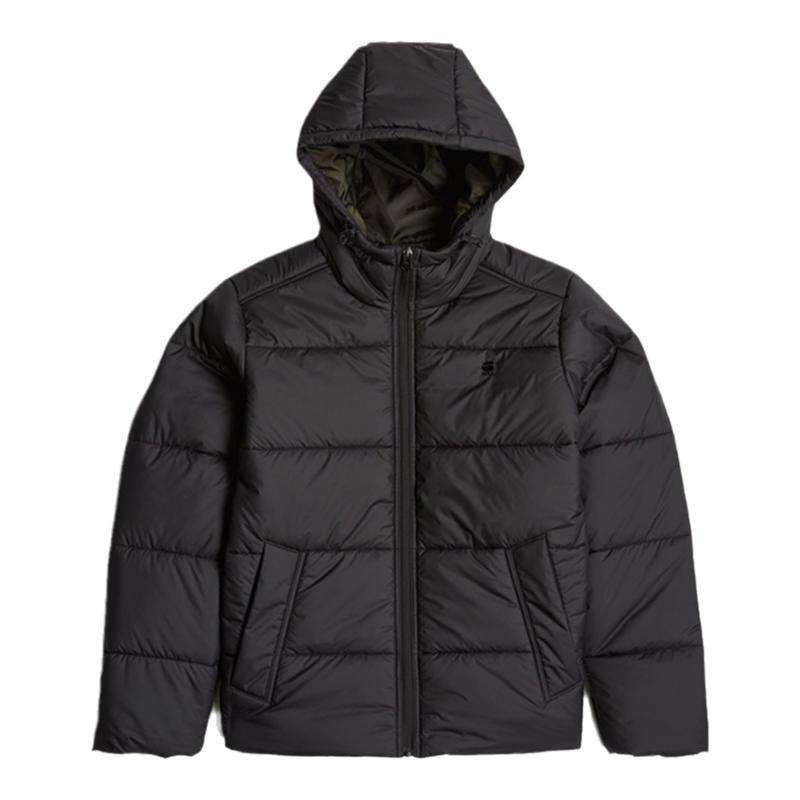 连帽带抽绳保暖棉服gstar冬季