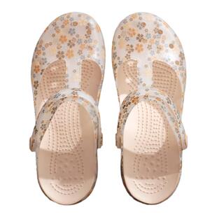 时尚夏季女洞洞鞋软底防滑凉鞋拖鞋沙滩鞋花园雨鞋大码鞋护士鞋