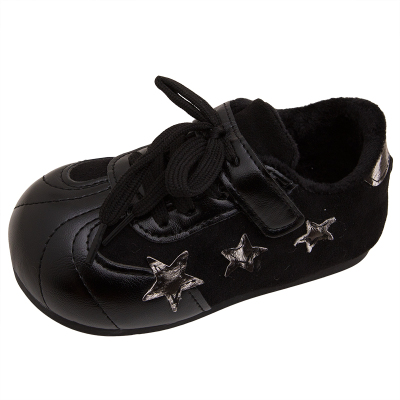 冬款儿童女二棉加绒公主皮鞋棉鞋