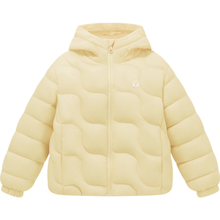 【三防鹅绒服】英氏女童轻薄羽绒服2025冬季保暖中大童连帽外套