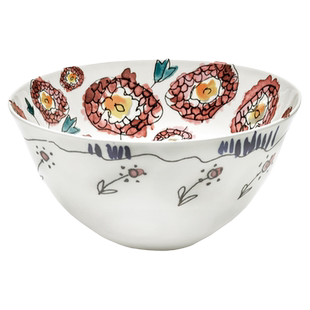 比利时Serax Marni联名骨瓷汤碗浅口沙拉碗植物花卉饭碗家用面碗