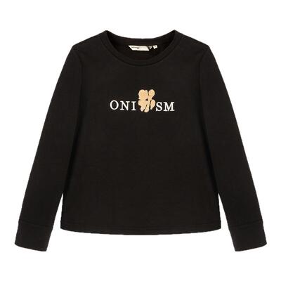 布景字母刺绣宽松圆领长袖卫衣