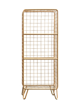 ins北欧铁艺网格置物架 网红落地书架家居沙发卧室床头收纳储物架