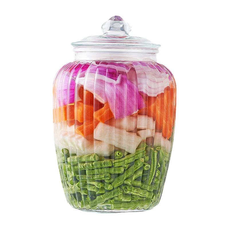 泡菜罐玻璃泡菜坛子家用食品级腌制咸菜百香果厨房杂粮密封储物罐