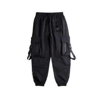 AOGZ机能风工装裤男生秋冬季2025新款束脚加绒加厚伞兵裤冲锋裤子