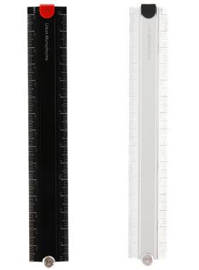 国誉尺子复古色金属不锈钢30cm
