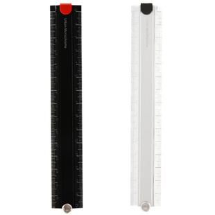 日本国誉折叠铝制尺子复古色小学生用便携式金属不锈钢直尺15cm/30cm考试工程测量高精度多功能L型绘图工具尺