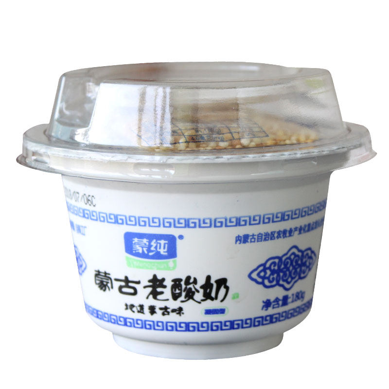 蒙纯蒙古老酸奶150g*12杯 整箱装低温酸牛奶 内蒙古生牛乳发酵乳