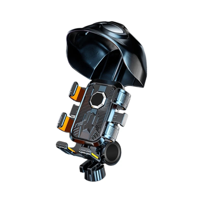 电动车手机支架摩托车外卖骑手代驾小头盔防抖遮阳挡雨导航架防震