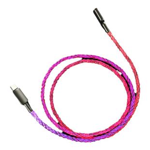 RGB发光数据线适用于苹果PD快充100W双typec幻彩渐变色66w华为超级闪充LED呼吸灯流光车载充电线vivo小米oppo