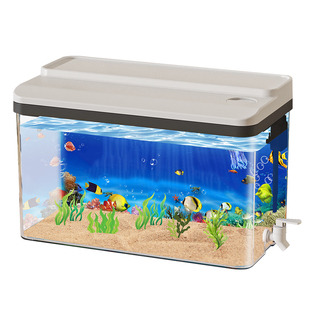 鱼缸过滤制氧自循环一体机2026新款家用客厅小型免换水生态水族箱