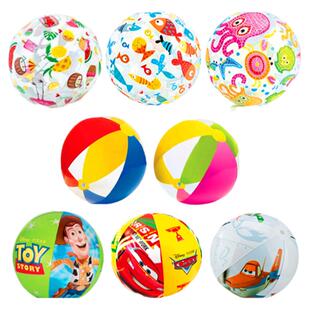 正品INTEX沙滩球充气球加厚儿童戏水玩具 透明充气沙滩球大球包邮