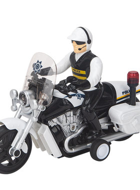 仿真造型！会讲故事惯性摩托警车