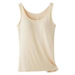 莫代尔吊带背心内衣女带胸垫一体式睡衣夏天薄款家居上衣免穿文胸