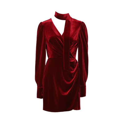 DPLAYV领飘带连衣裙短裙