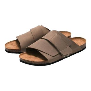 睿足秋冬新品软木拖鞋男情侣女士凉拖鞋学生沙滩鞋外穿皮跨境水松