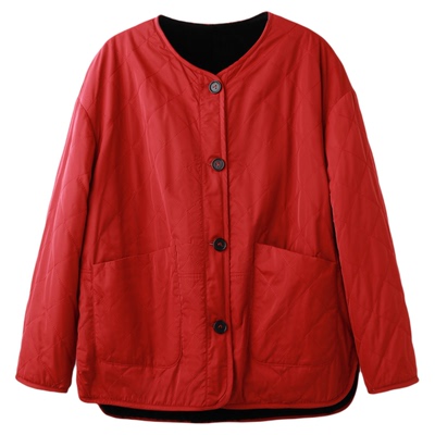 宽松双面穿羊毛革皮草外套