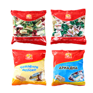 俄罗斯进口斯拉夫酸奶牛奶巧克力威化榛子味喜糖果休闲年货零食品