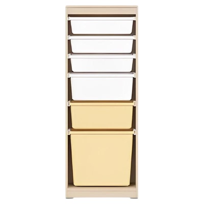 汉森实木多层单列儿童储物柜