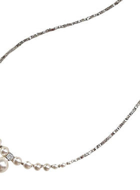 S925纯银正圆珍珠强光锁骨链