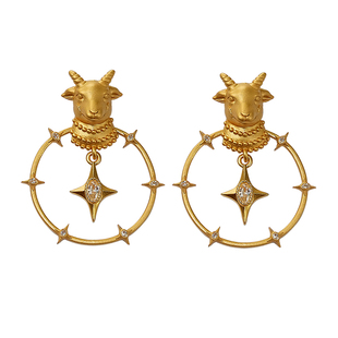 chillgoat快乐小羊/原创设计高级感圈圈耳环耳饰耳钉独特生日礼物