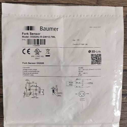 议价全新原装未拆封 堡盟 OG020U.R-GW1O.7WL 槽型传感器 现货销