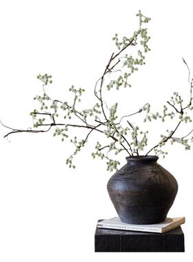 宋代美学粗陶花瓶干花插花花盆