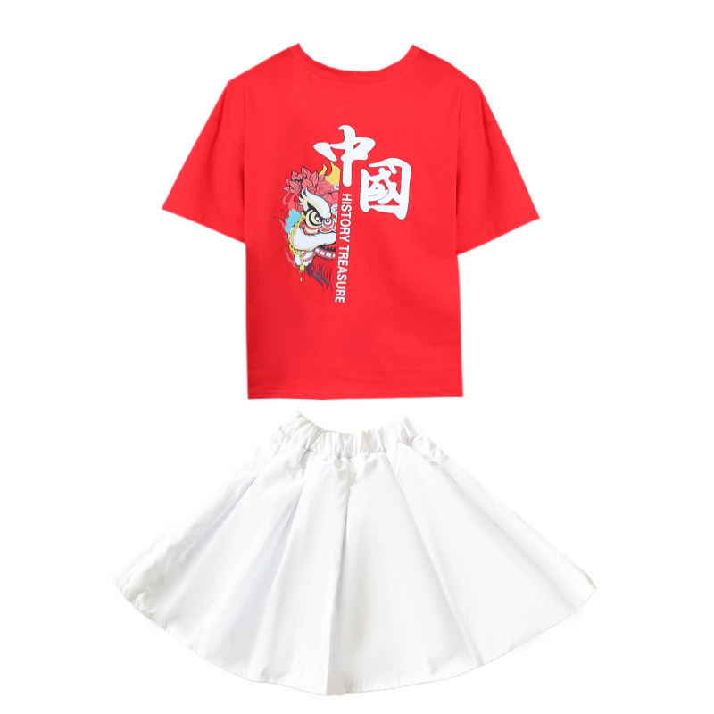 儿童啦啦队演出服秋季运动会开幕式服装中小学生团体班服嘻哈套装