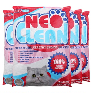 NEO天然膨润土猫砂 低敏凝结矿土无香味吸水抗过敏 除臭5㎏×4袋