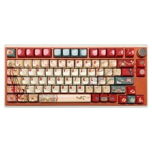 敦煌主题复古PBT镜面机械键盘帽wooting60he美加狮客制化魅魔键帽