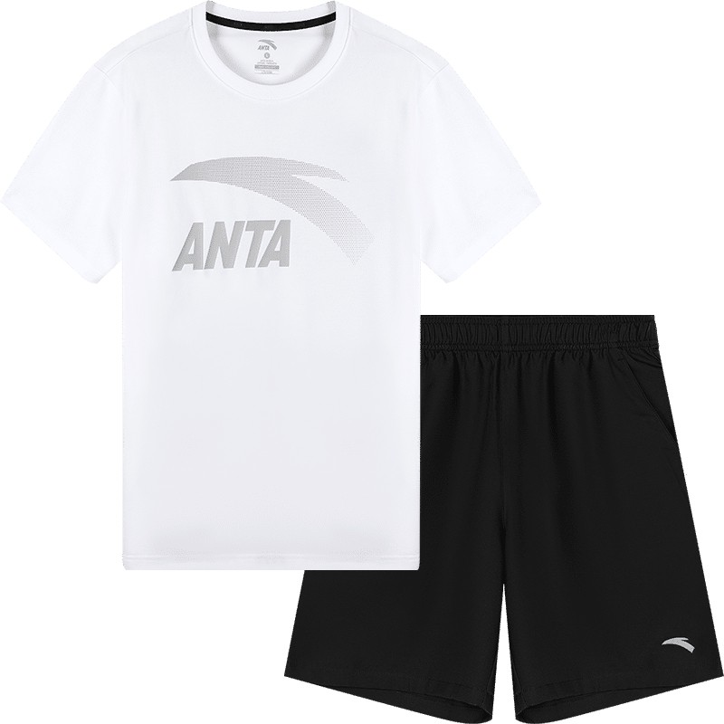 安踏运动套装男夏季新款青少年夏季套装男2026新款品牌运动服夏装