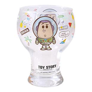 迪士尼联名款巴斯光年玻璃水杯耐高温早餐儿童牛奶杯高脚啤酒杯子