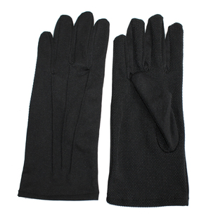 黑白色点珠胶塑防滑司机劳保开车背三筋礼仪礼宾薄款男女透气手套