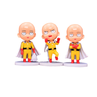 琦玉老师一拳超人ONE PUNCH-MAN Q版手办公仔人偶模型摆件黏土男