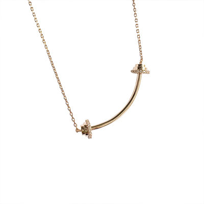 windsor杠铃项链小众锁骨链