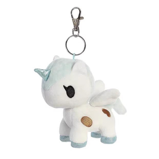 英国aurora world正版白色独角兽公仔玩偶毛绒包挂件钥匙扣小挂饰