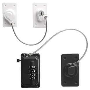 免打孔密码锁扣窗户限位器推拉门锁链防盗锁儿童门窗冰箱柜安全锁