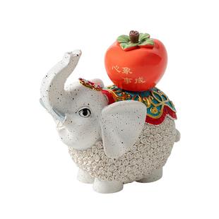 创意吉祥物大象心象事成诸事大吉办公室卧室客厅祝福摆件伴手礼
