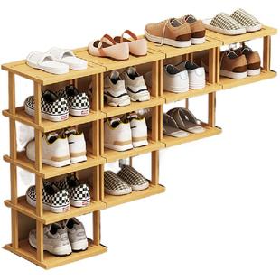 窄鞋架子入户门口楼梯鞋柜省空间简易组合分隔层板鞋子收纳置物架