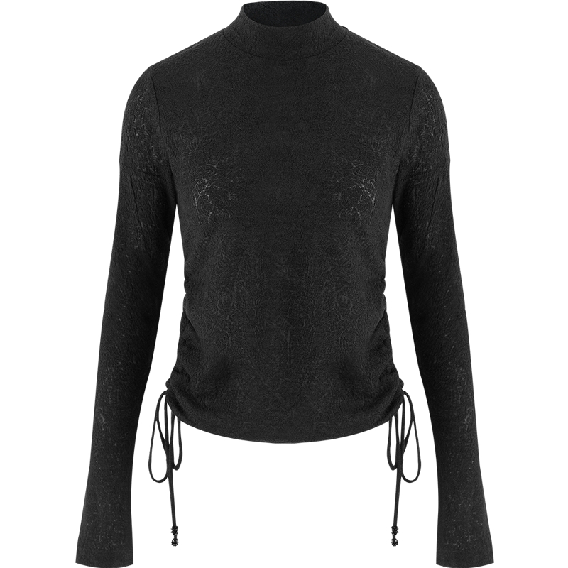 【蕾丝皮肤衣】重工针织打底衫半高领DOUBLOVE贝爱新款