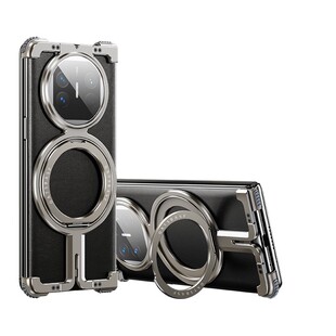 适用华为matex6手机壳先锋版金属无边框半包镂空散热四角防摔带隐形磁吸支架典藏保护套超薄裸机手感镜头保护