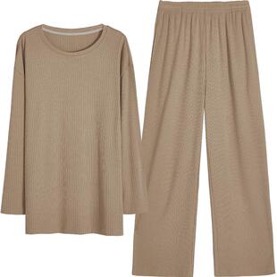 康妮雅睡衣女士春秋季秋天长袖宽松休闲秋冬家居服可外穿套装