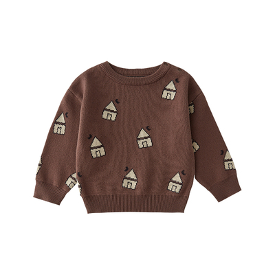 whitewheat男女童秋季纯棉针织衫
