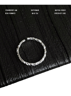 饰尚e族锡箔纸纹理戒指女素圈百搭时尚个性开口指环ins小众