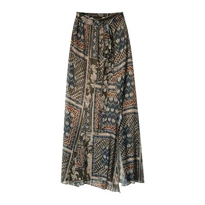 COCOBELLA波普印花开叉半身裙