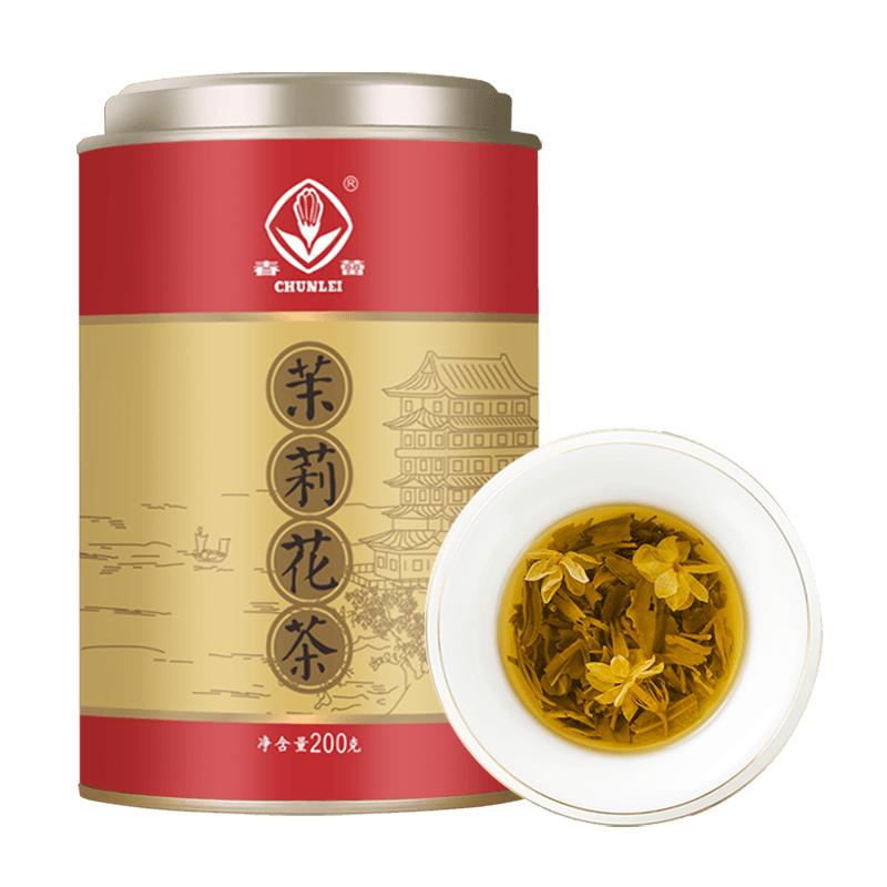 2024年新茶春蕾浓香型特级茉莉花茶耐泡自饮口粮茶老字号200g罐装